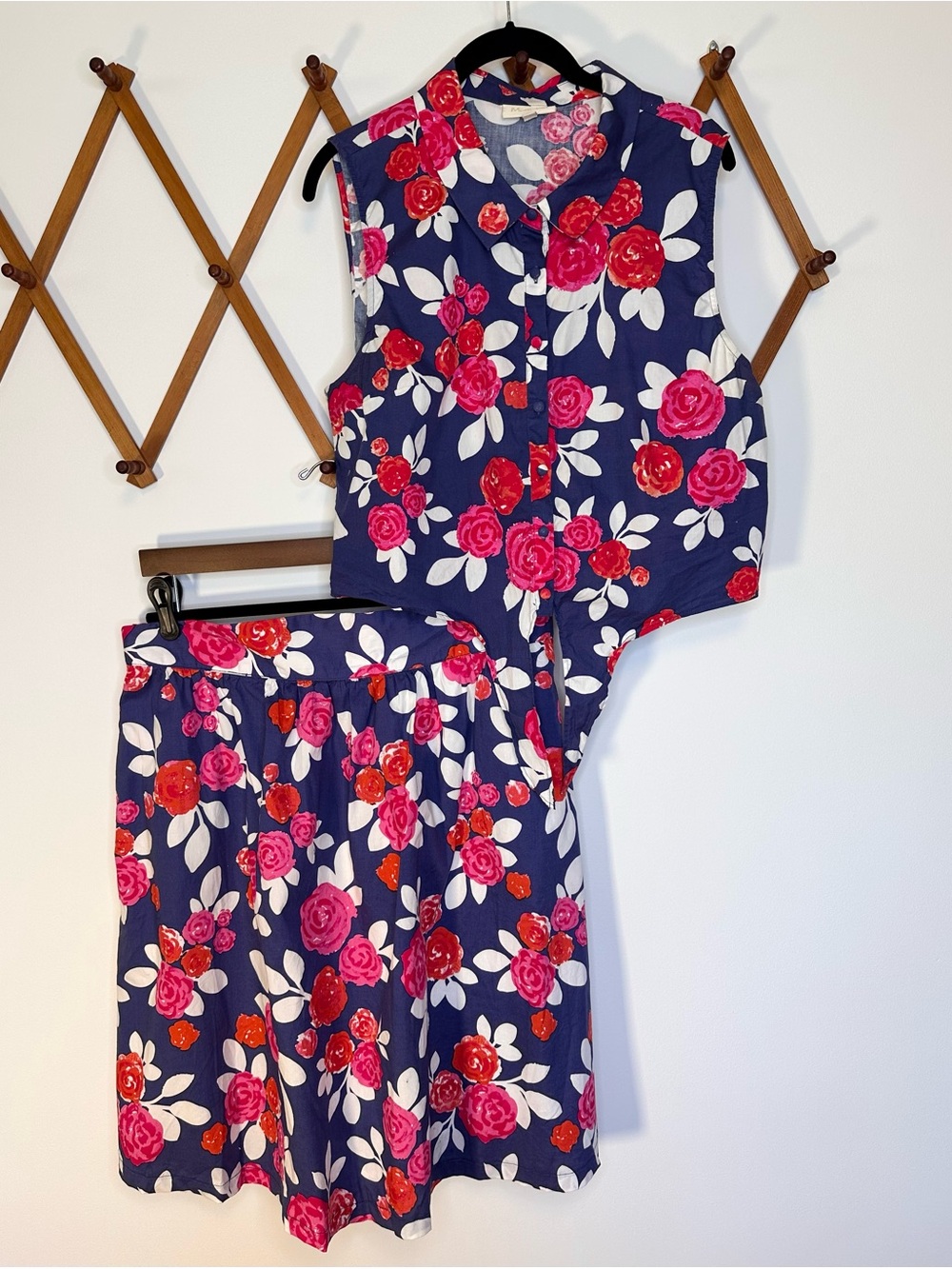 ModCloth Set: Top & Skirt Cotton Retro 50s Style floral XL/1X